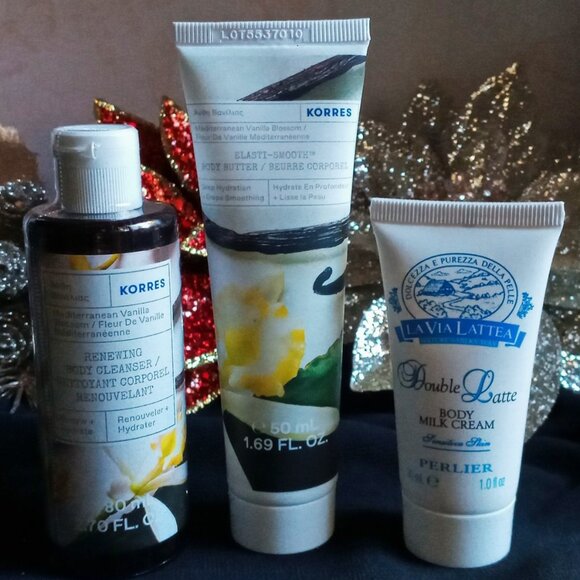Korres Mediterranean Vanilla Body Cleanser & Body Butter and Perlier Body Cream - Picture 2 of 3